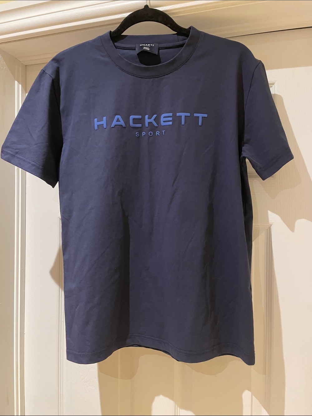 Hackett London Sport Men’s Navy Logo T-Shirt XL Slim Fit Preppy